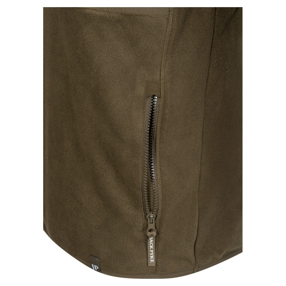 Bluză Fleece Jack Pyke Bleasdale Cu Semi-Fermoar – Olive Închis - Îmbrăcăminte vânătoare - imagine 6 Jack Pyke ProTEREN