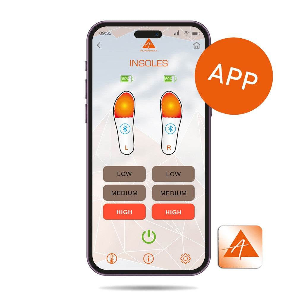 Branțuri Încălzite Alpenheat Wireless Hotsole App S/M - Îmbrăcăminte încălzită - imagine 5 ProTEREN