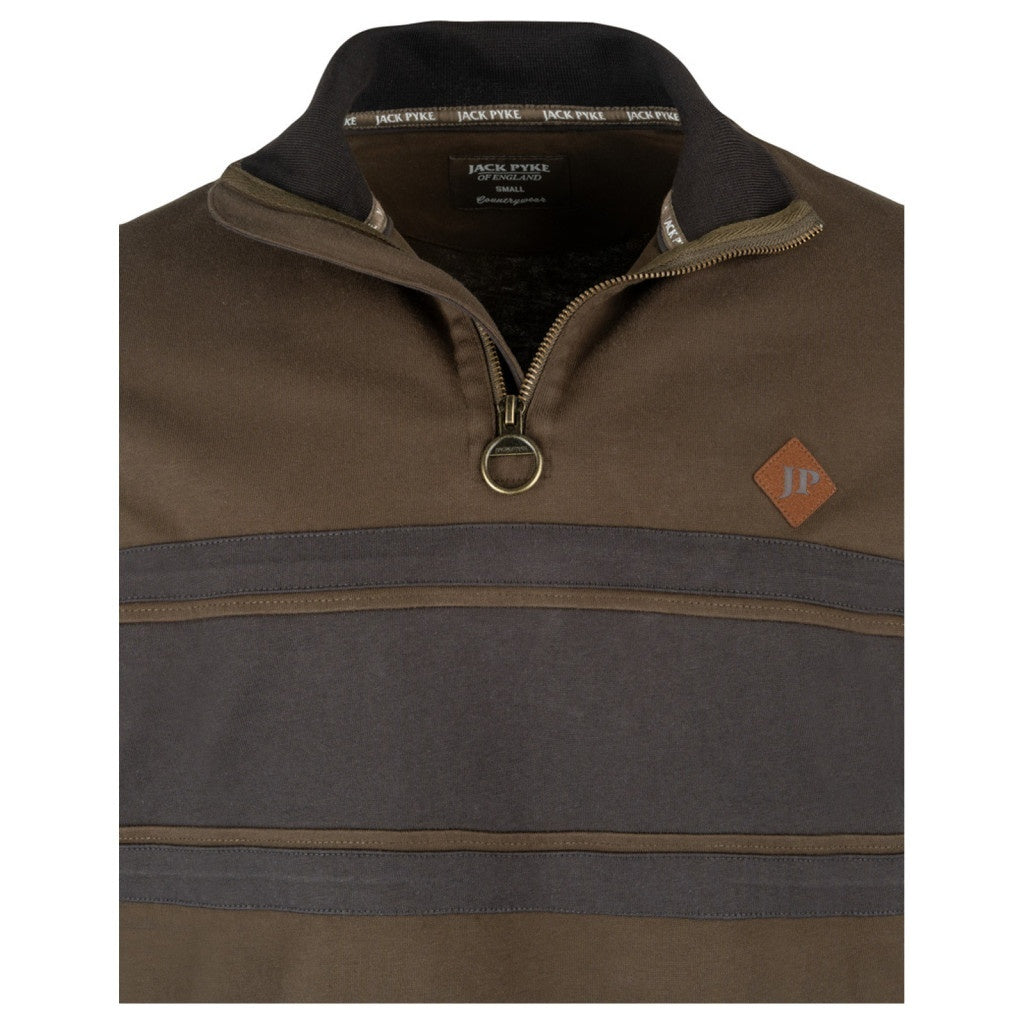 Hanorac Jack Pyke Contrast Cu Semi-Fermoar – Verde - Îmbrăcăminte vânătoare - imagine 4 Jack Pyke ProTEREN