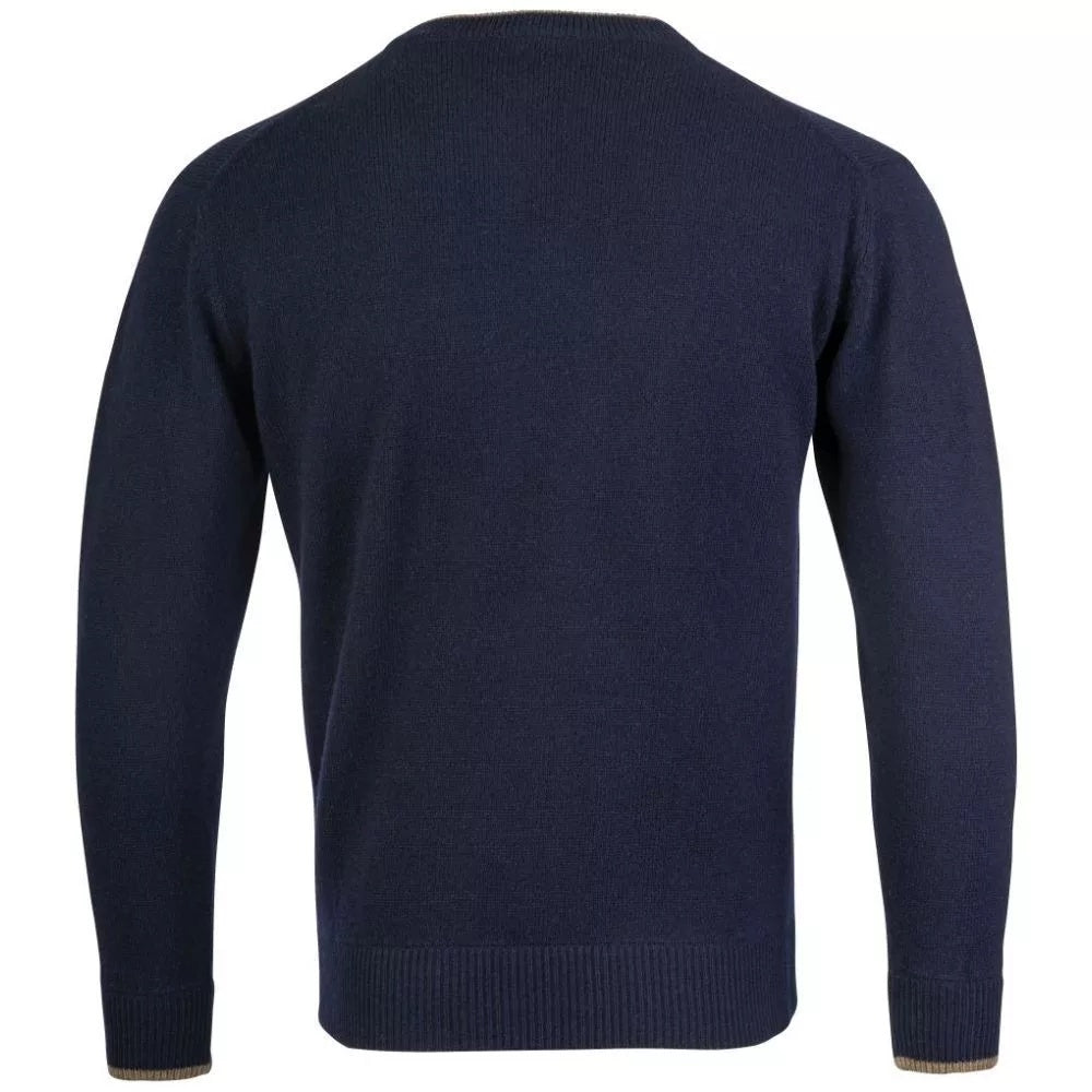 Jack Pyke Ashcombe Pulover 100% Lână De Miel Cu Decolteu V, Culoare Bleumarin - Îmbrăcăminte vânătoare - imagine 8 Jack Pyke 