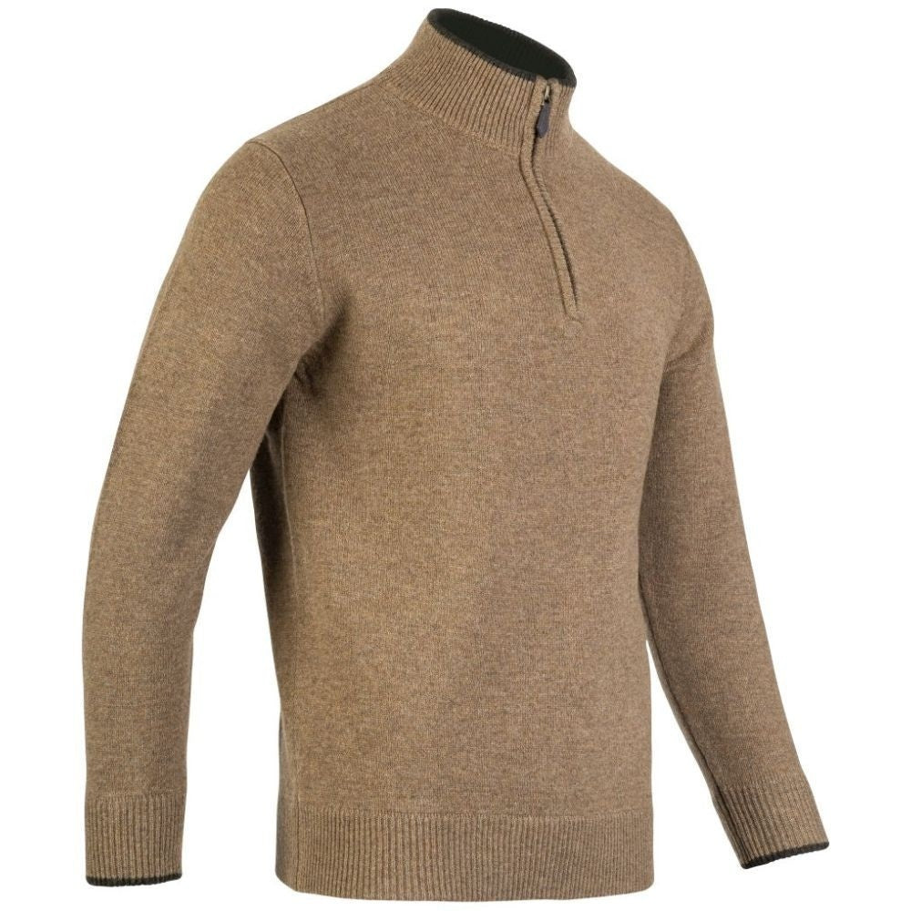 Jack Pyke Ashcombe Pulover 100% Lână De Miel Cu Fermoar, Culoare Bej - Îmbrăcăminte vânătoare - imagine 2 Jack Pyke ProTEREN
