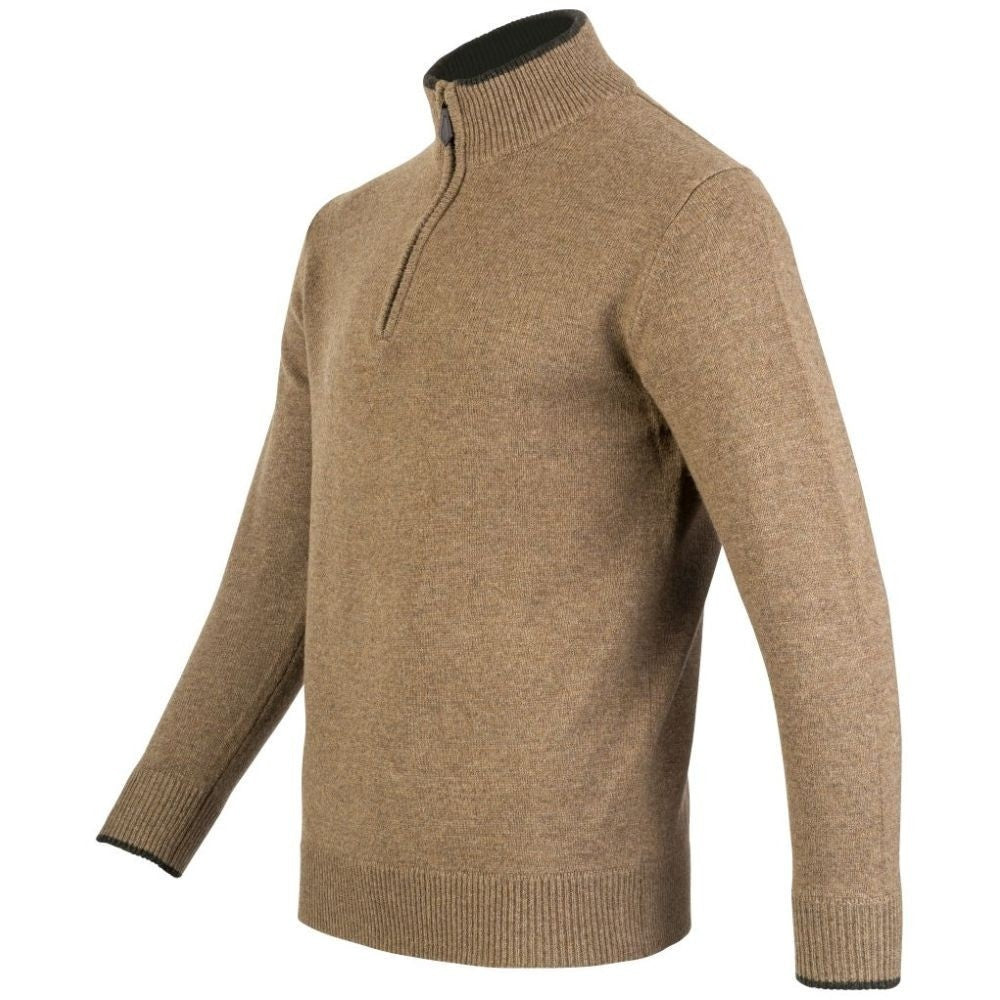 Jack Pyke Ashcombe Pulover 100% Lână De Miel Cu Fermoar, Culoare Bej - Îmbrăcăminte vânătoare - imagine 3 Jack Pyke ProTEREN