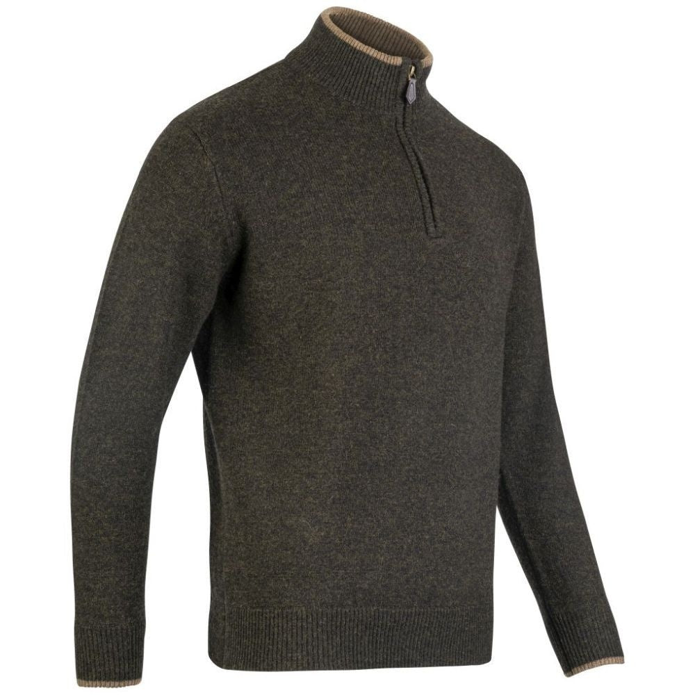 Jack Pyke Ashcombe Pulover 100% Lână De Miel Cu Fermoar, Culoare Oliv - Îmbrăcăminte vânătoare - imagine 2 Jack Pyke ProTEREN