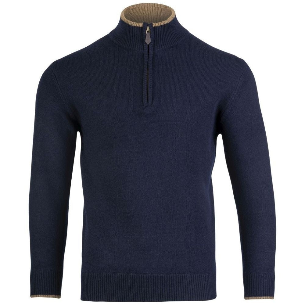 Jack Pyke Ashcombe Pulover 100% Lână De Miel Cu Fermoar, Culoare Bleumarin - Îmbrăcăminte vânătoare - imagine produs Jack Pyk
