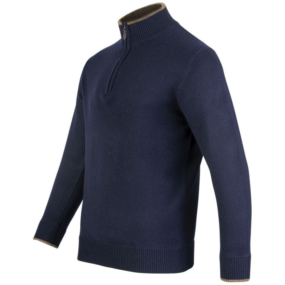 Jack Pyke Ashcombe Pulover 100% Lână De Miel Cu Fermoar, Culoare Bleumarin - Îmbrăcăminte vânătoare - imagine 3 Jack Pyke Pro