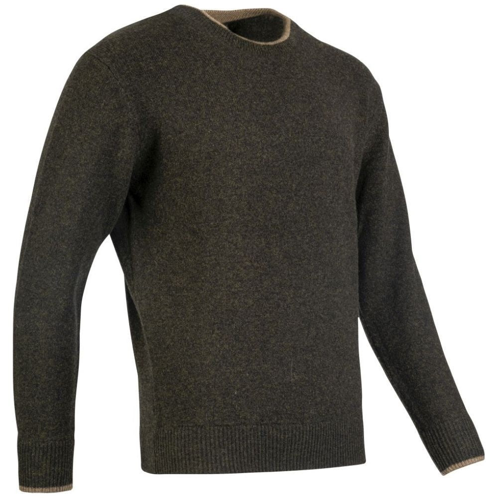 Jack Pyke Ashcombe Pulover 100% Lână De Miel Cu Guler O, Culoare Oliv - Îmbrăcăminte vânătoare - imagine 2 Jack Pyke ProTEREN