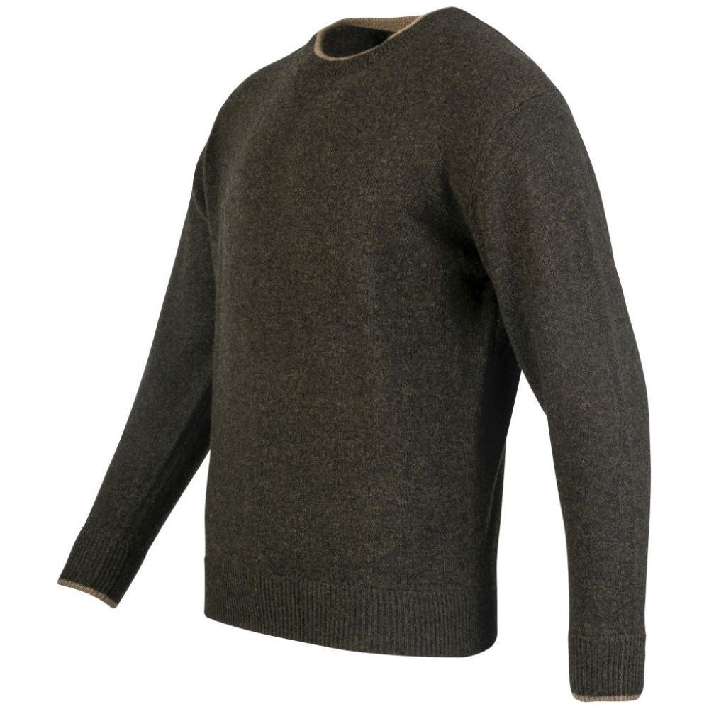Jack Pyke Ashcombe Pulover 100% Lână De Miel Cu Guler O, Culoare Oliv - Îmbrăcăminte vânătoare - imagine 3 Jack Pyke ProTEREN