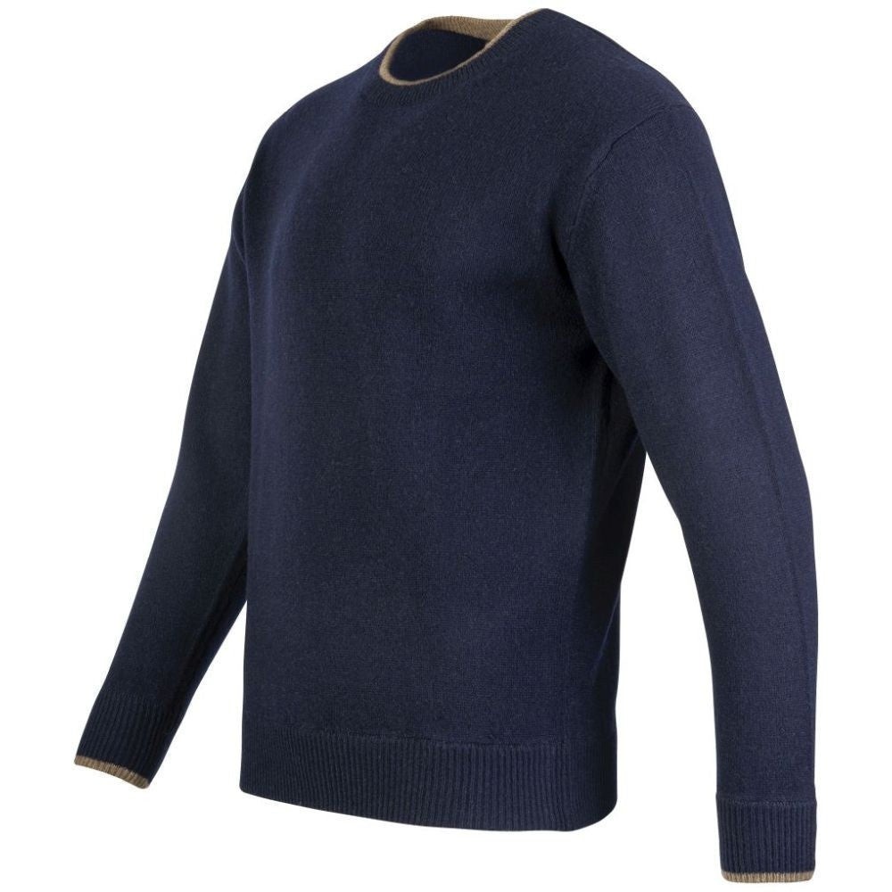 Jack Pyke Ashcombe Pulover 100% Lână De Miel Cu Guler O, Culoare Bleumarin - Îmbrăcăminte vânătoare - imagine 4 Jack Pyke Pro