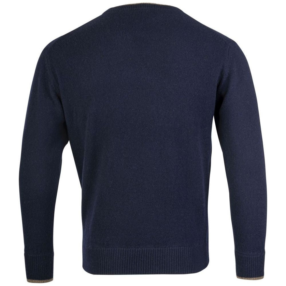 Jack Pyke Ashcombe Pulover 100% Lână De Miel Cu Guler O, Culoare Bleumarin - Îmbrăcăminte vânătoare - imagine 6 Jack Pyke Pro