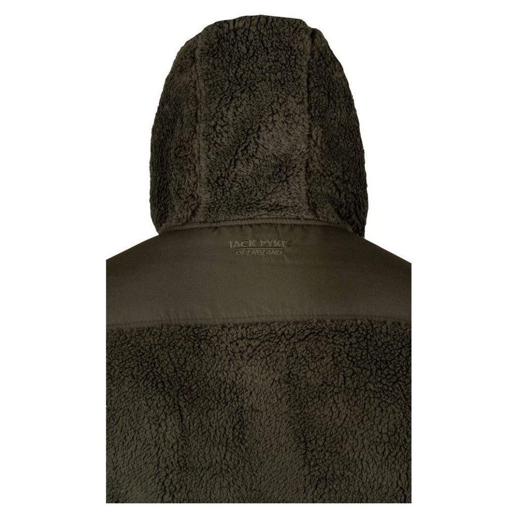 Jack Pyke Sherpa Fleece Hoodie Gen 2 Dark Olive - Îmbrăcăminte vânătoare - imagine 2 Jack Pyke ProTEREN