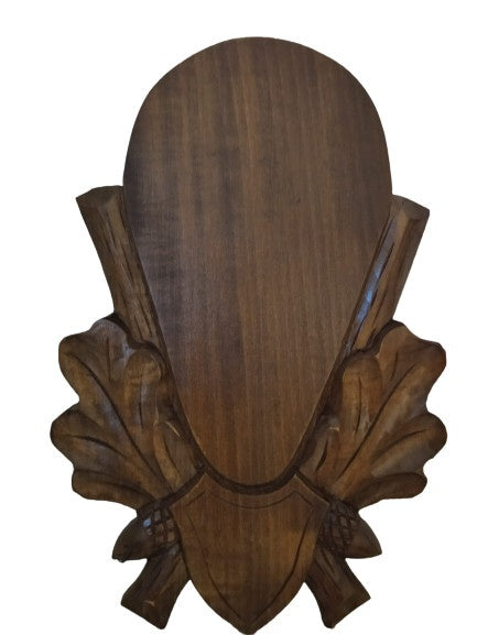 Panoplie Sculptata, Pentru Trofeu Caprior, Lemn, Maro Inchis, 19X28.5 Cm ProTEREN - Panoplii trofee - imagine produs ProTEREN