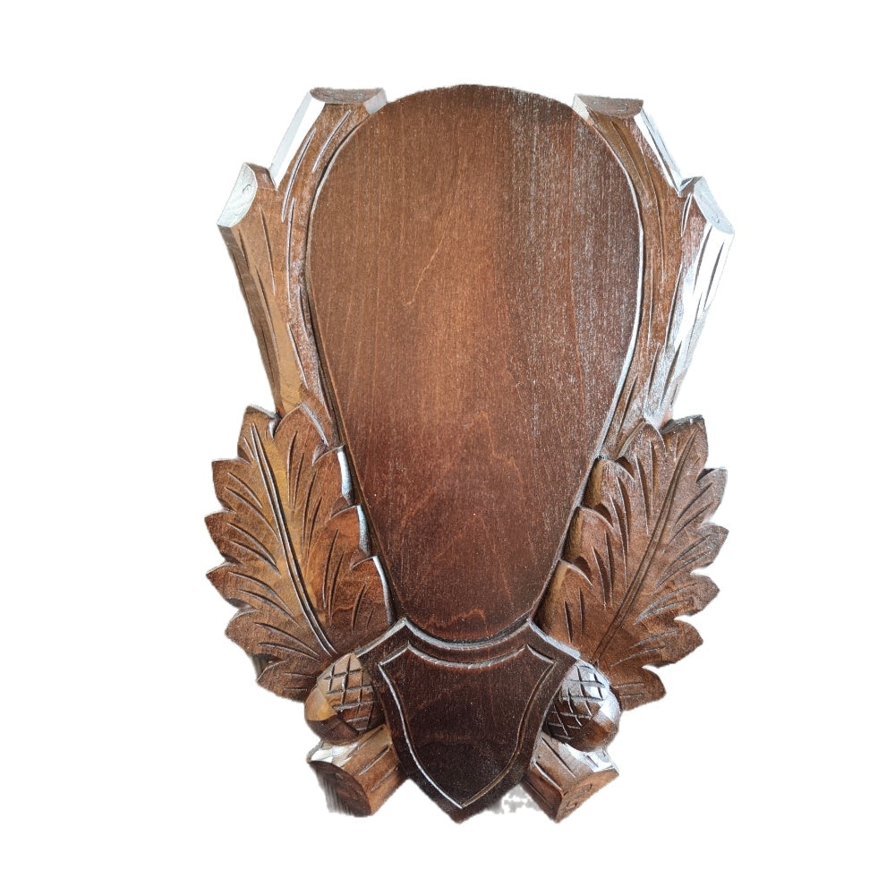 Panoplie Sculptata, Pentru Trofeu Caprior, Lemn, Maro Inchis, 20X29 Cm ProTEREN - Panoplii trofee - imagine produs ProTEREN