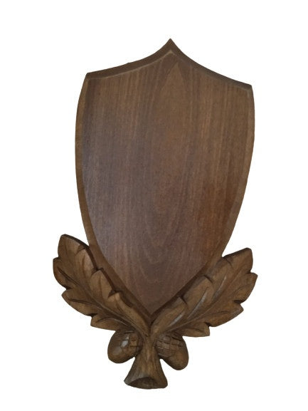 Panoplie Sculptata, Pentru Trofeu Caprior, Lemn, Maro Inchis, 36X21 Cm ProTEREN - Panoplii trofee - imagine produs ProTEREN