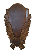Panoplie Sculptata, Pentru Trofeu Caprior, Lemn, Maro Inchis, 36X21 Cm ProTEREN - Panoplii trofee - imagine produs ProTEREN