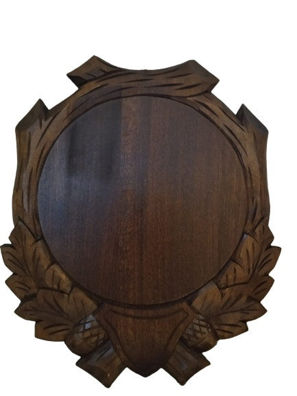 Panoplie Sculptata, Pentru Trofeu Mistret, Lemn, Maro Inchis, 30X25 Cm ProTEREN - Panoplii trofee - imagine produs ProTEREN