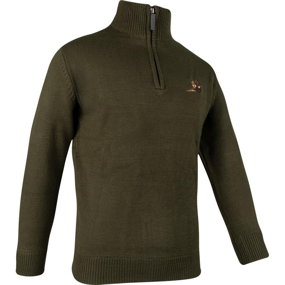 Pulover Jack Pyke Cu Motiv Fazan Și Semi-Fermoar – Olive Închis - Îmbrăcăminte vânătoare - imagine 2 Jack Pyke ProTEREN