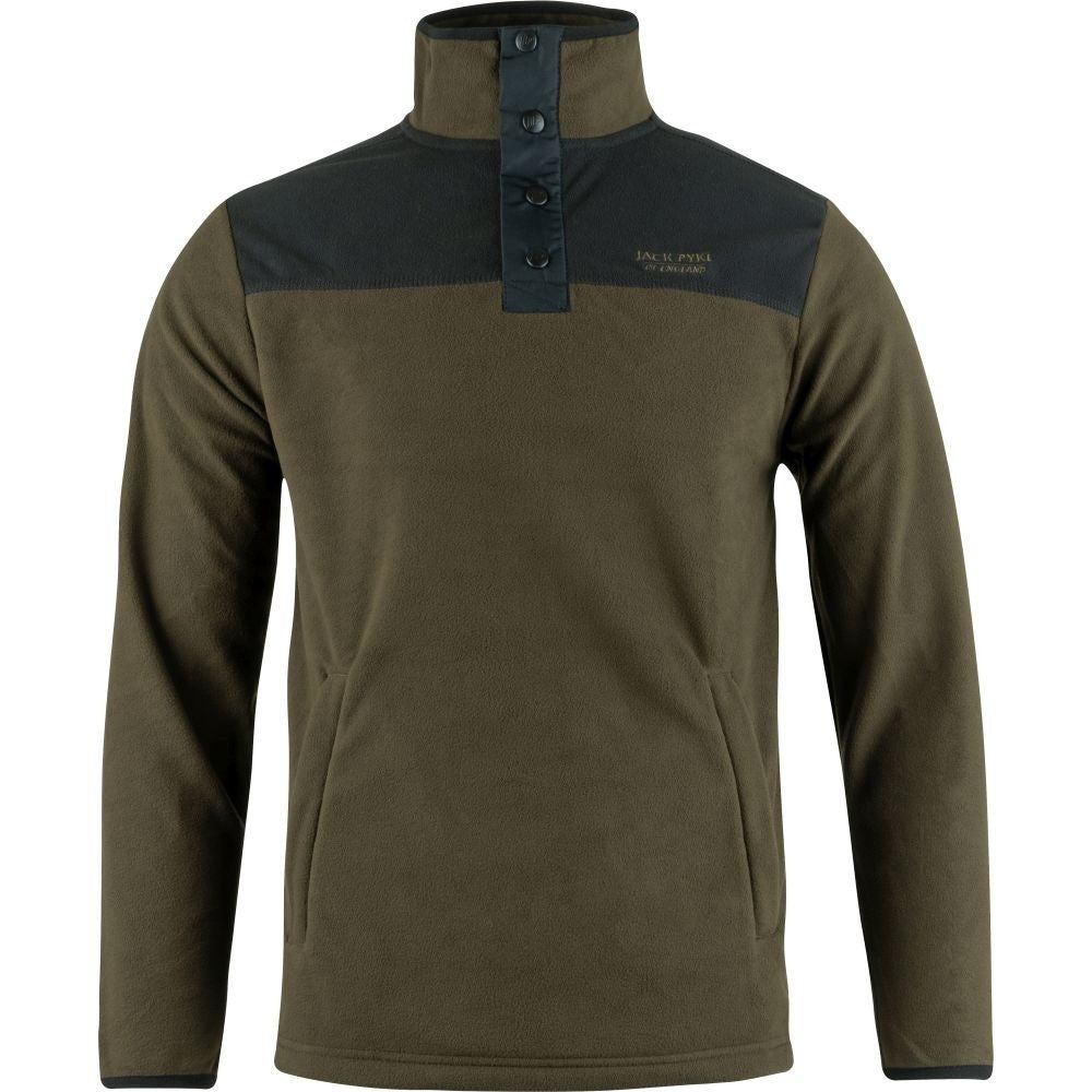Top Jack Pyke Snap Neck Fleece, Oliv Închis - Îmbrăcăminte vânătoare - imagine produs Jack Pyke ProTEREN
