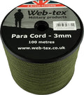 Web-Tex Cordelina Paracord, 3 Mm, 100 M, Verde - Accesorii outdoor - imagine produs ProTEREN