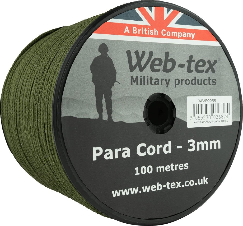 Web-Tex Cordelina Paracord, 3 Mm, 100 M, Verde - Accesorii outdoor - imagine 3 ProTEREN